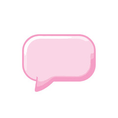pink speech bubble