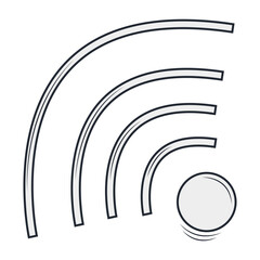 Podcast Element with Doodle Design Style. Isolated on White Background.