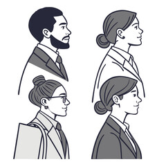 Professional Business Team Icons