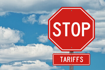 Stop Tariffs Sign