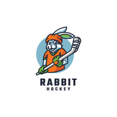 Rabbit Hockey Logo Template