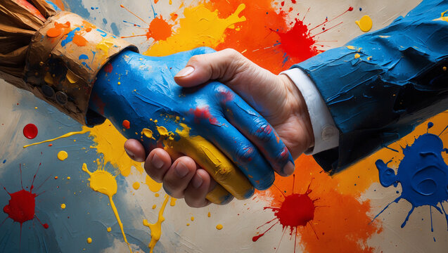 Happy World Labor Day background featuring various labor professions, celebrating International Workers' Day. - Powered by Adobe