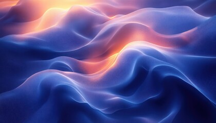 Fototapeta premium Futuristic Abstract Blue Background with Smooth Gradients and Glowing Fluid Shapes