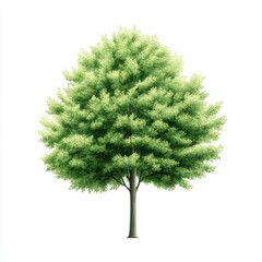 Obraz premium Lively green tree nature scene digital art minimalist style top view environmental beauty