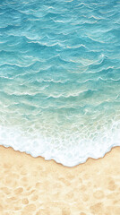 Obraz premium Coastal Seascape - Tranquil Beach Art - Phone Wallpaper