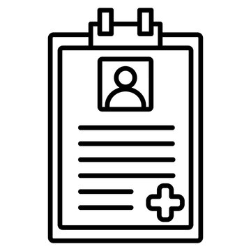 medical record icon element for design