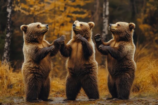 brown bear cubs