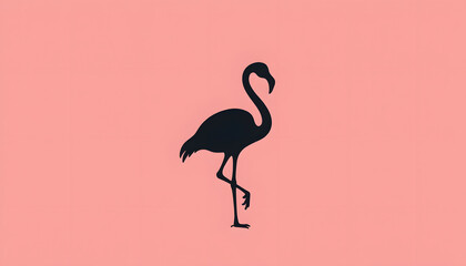 Naklejka premium Flamingo Silhouette - Minimalist