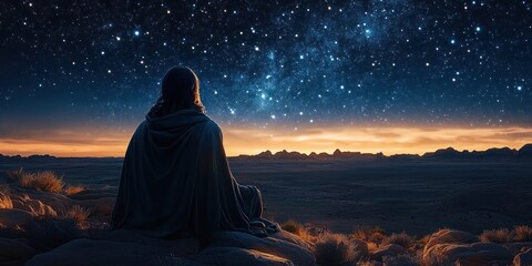 Abraham Gazing at the Stars: A Testament of Faith in God's Promise and Covenant