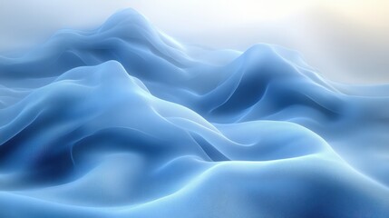 Obraz premium Abstract Blue Mountain Landscape Soft Light Dreamy Texture