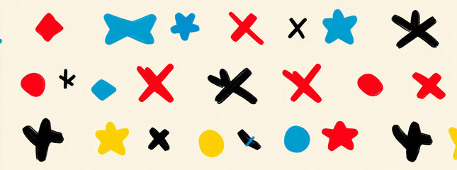 Colorful abstract shapes on light background