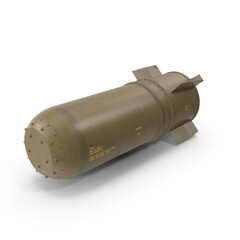 3D realistic PNG atomic nuclear bomb isolated on a white background. B 41 Nuclear weapon, Atomic...