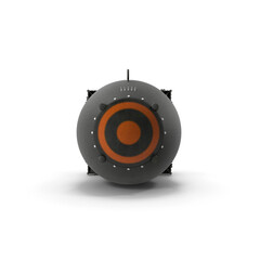3D realistic PNG atomic nuclear bomb isolated on a white background. B 41 Nuclear weapon, Atomic...