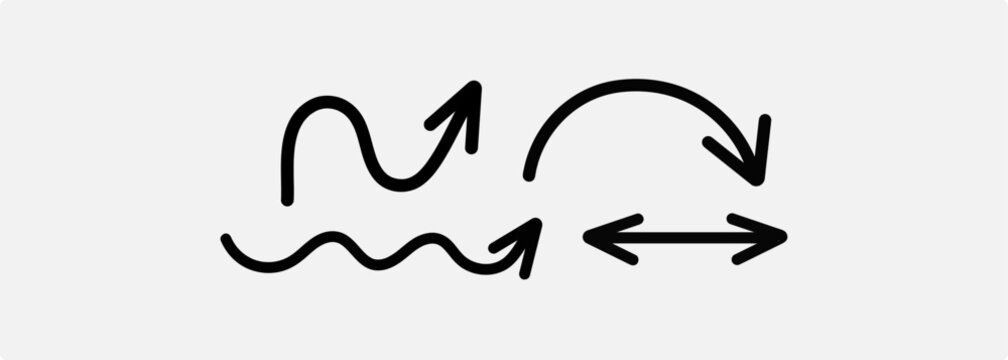 black arrows, Set of vector arrows,  arrow indication statistic. Trade infographic. Profit arow Vector illustration