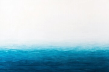 Serene abstract seascape with gentle waves transitioning from deep blue to light turquoise, evoking calm