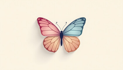 Minimalist Gradient Butterfly Outline
