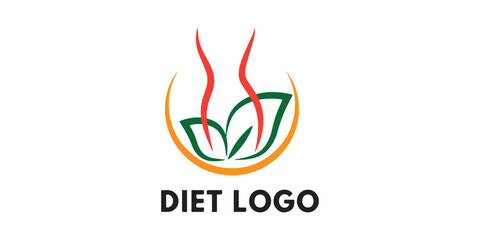 diet logo profesional and health food campaign