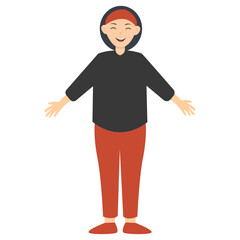 World Smile Day Character with Cartoon Design. Isolated Vector Illustration