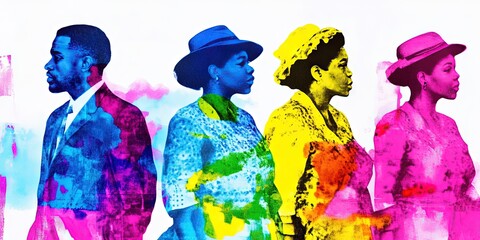 segregation concept depicting the struggle of dark-skinned minorities