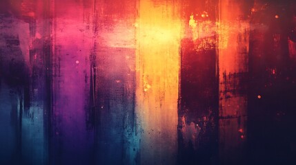 Obraz premium Vibrant abstract painting glows warmly with rich color streaks. AI Generated