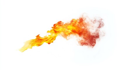 A vibrant illustration of dynamic flames in shades of orange and red, combining heat and energy against a clean white background, ideal for creative projects and design use.