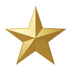 Obraz premium golden star isolated on white background, Christmas Star metal glossy bright shine five angle star shape photo isolated on white Background. This has clipping path.