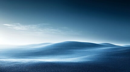 Serene Winter Landscape Under a Blue Sky