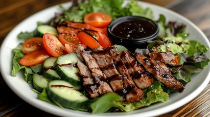 Delicious Grilled Steak Salad with Balsamic Glaze