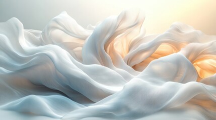 Obraz premium White Abstract Ethereal Landscape Minimalism Background