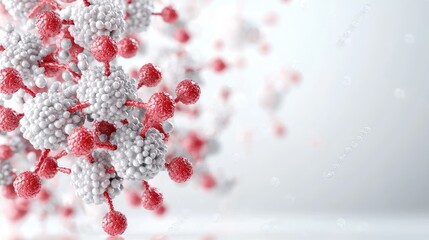 Molecular structure, scientific research, lab background,  medical illustration, for science publications