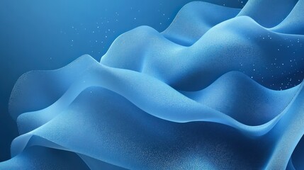 Obraz premium Abstract Shimmering Blue Particle Waves: A Dynamic and Elegant Design