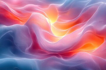 Obraz premium Soft Pastel Abstract Design Fluid Shapes Gradient Background