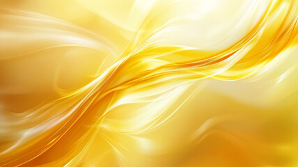 Abstract Golden Waves. Glowing Particles