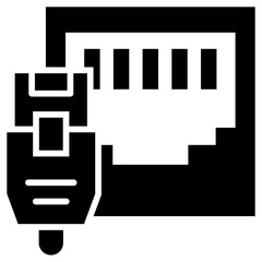 Ethernet Glyph Icon
