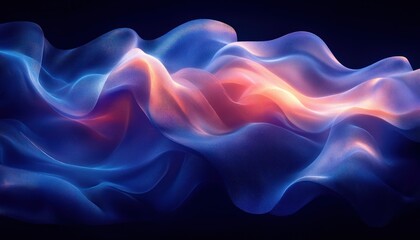 Fototapeta premium Abstract Fluid Background in Glowing Blue Tones with Smooth Gradients and Minimalistic Design