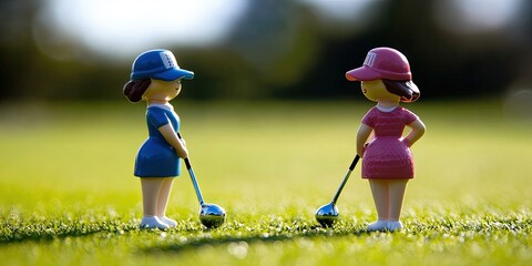 two female golfers