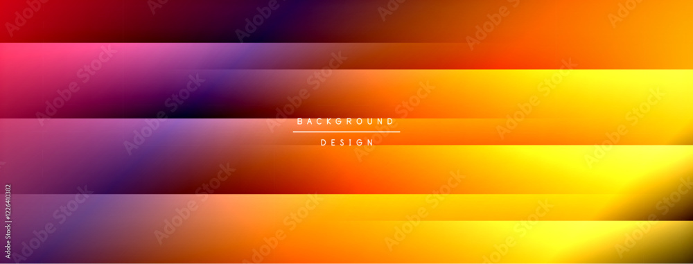 Poster Dynamic shadow lines with gradient colors geometric background