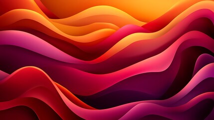 Obraz premium Abstract Waves of Warm Hues Flowing Dynamically