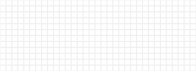 Seamless checkered texture. Journal planer page with dotted grid. Simple square graph paper texture. Retro bullet notebook background. Repeated school math sheet wallpaper. Vector workbook template