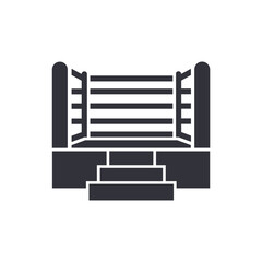 Boxing ring solid icons, minimalist vector illustration ,simple transparent graphic element .Isolated on white background