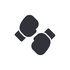 Boxing gloves solid icons, minimalist vector illustration ,simple transparent graphic element .Isolated on white background