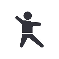 Martial arts solid icons, minimalist vector illustration ,simple transparent graphic element .Isolated on white background