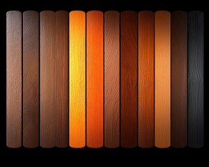 Fototapeta premium A variety of wooden planks showcasing different colors and textures for design use.