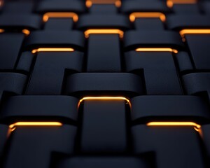 Obraz premium Abstract texture featuring woven patterns with glowing highlights for digital designs.