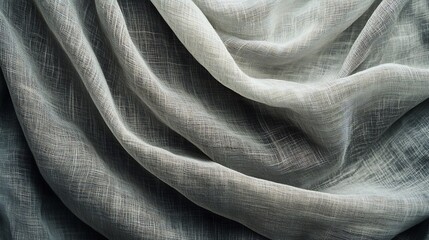 Softly draped sheer fabric glows subtly under dim light. AI Generated