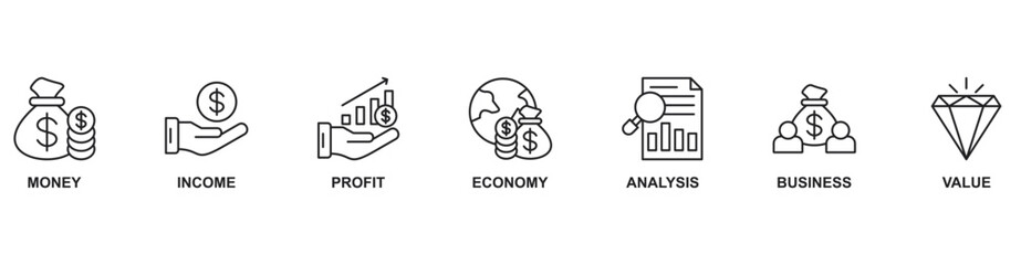 Cash flow icon vector illustration concept for business and finance circulation with icon of money, income, profit, economy, analysis, business, and value