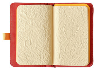 PNG Blanked open notebook pages cover red.