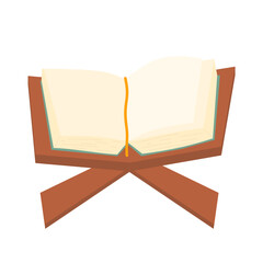 Open Book Illustration. Open Alquran Holy Book