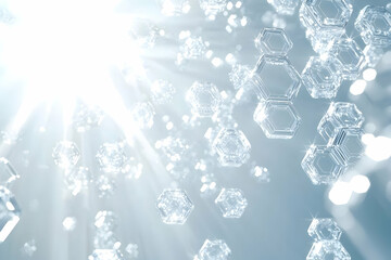 Sparkling crystals sunlight background