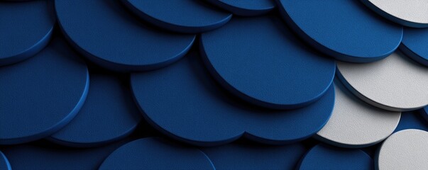 Obraz premium Abstract Blue and Gray Circular Pattern